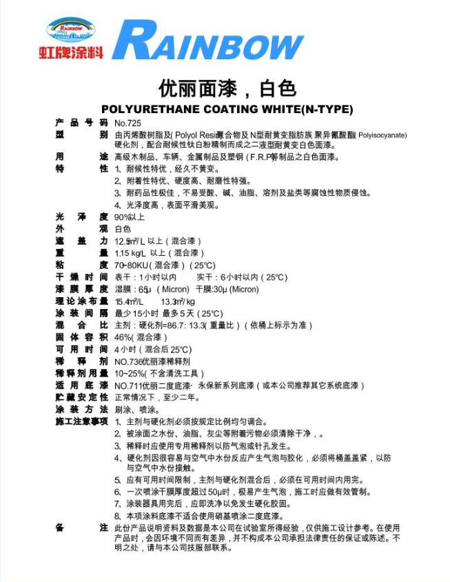 優麗面漆（白色）